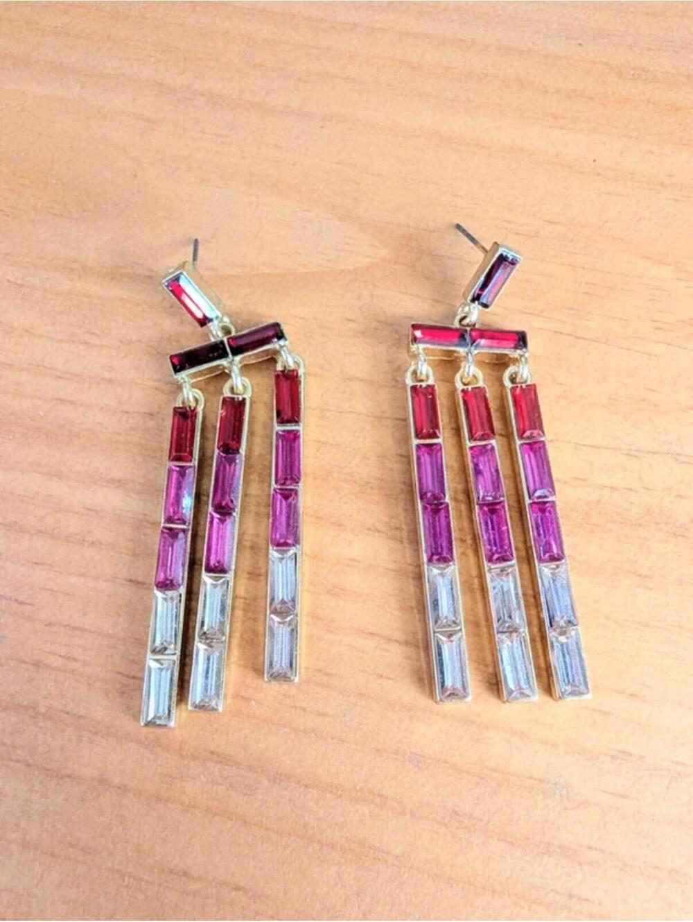Waterfall Rhinestone Ombre Earrings